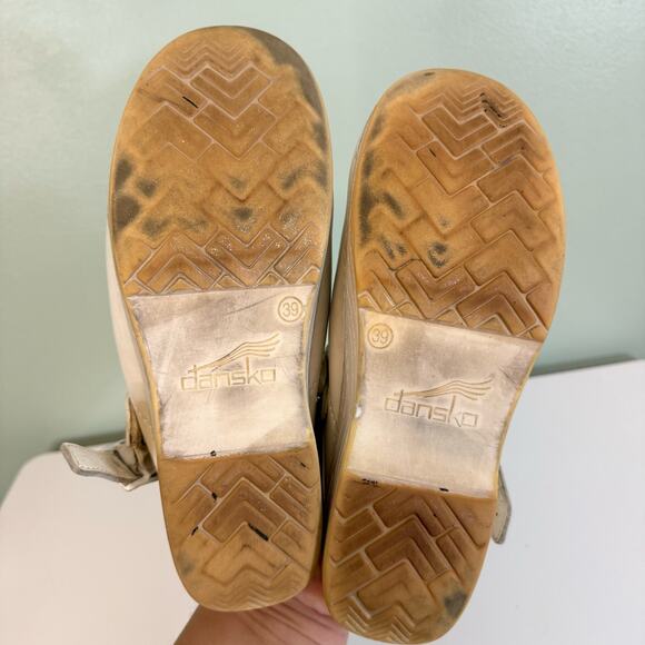 Dansko Ingrid Clogs 39 8.5-9 Medical Nurse Professional Leather Slingback White - Picture 7 of 8